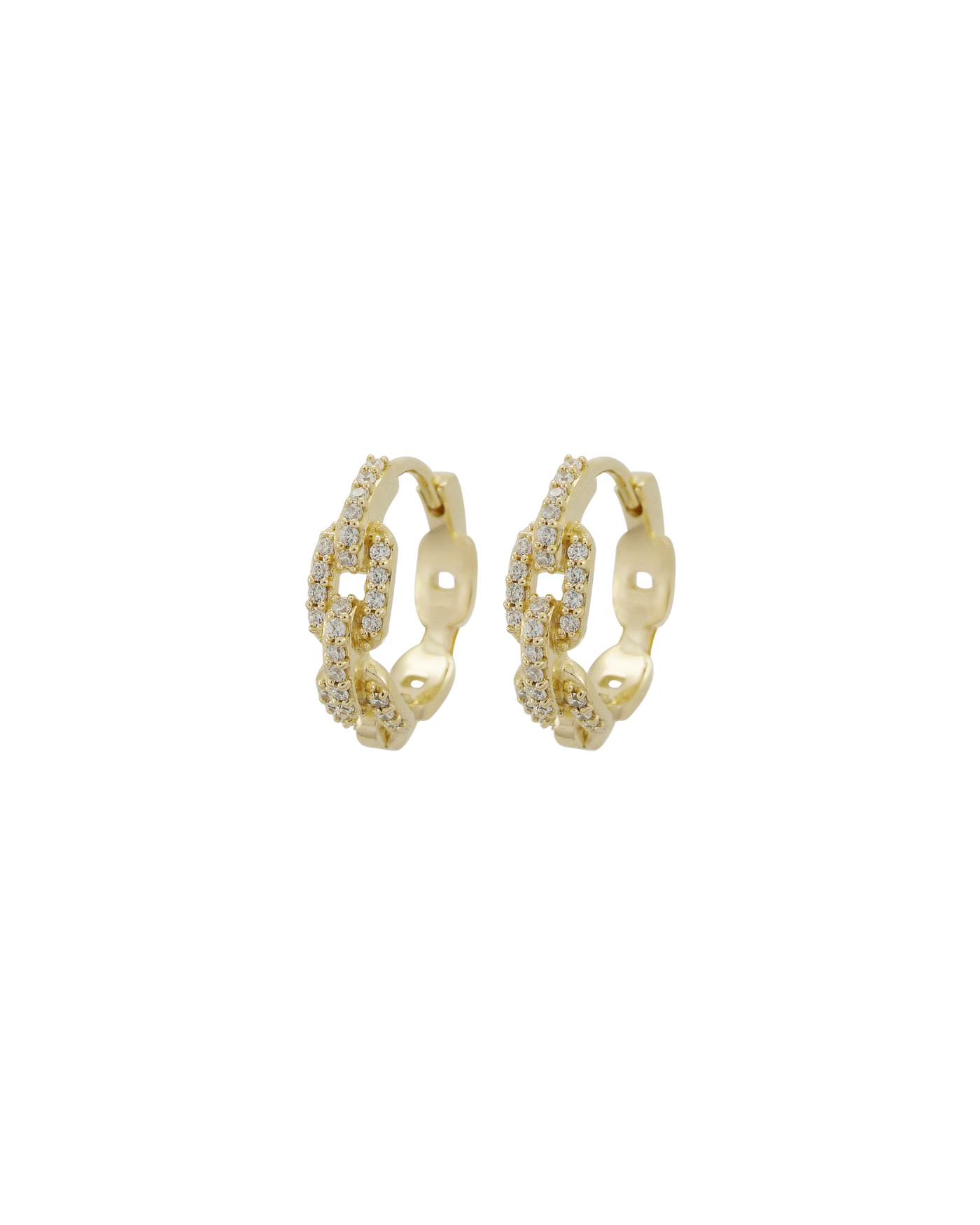 Boucles d'oreilles créoles Aubey en topaze blanche