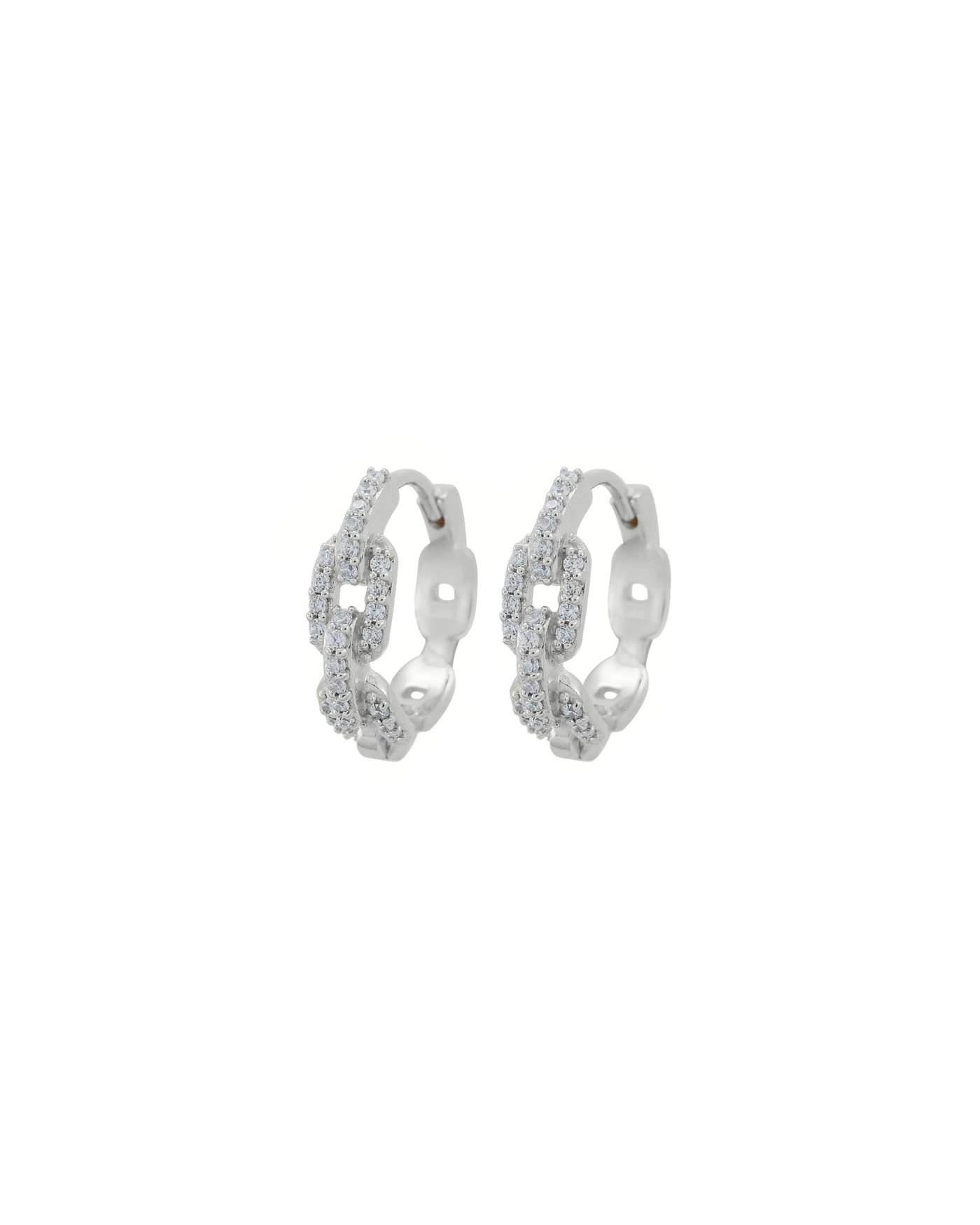Aubey Hoop Earrings White Topaz
