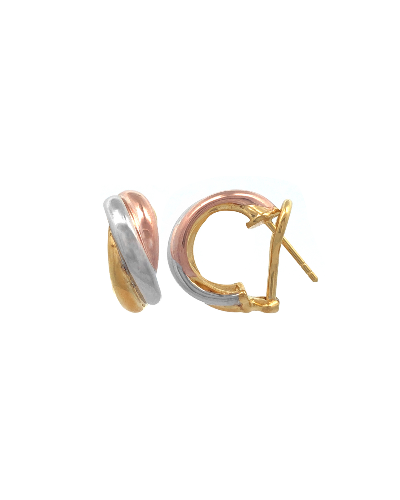 Boucles d'oreilles créoles Fifi en topaze blanche