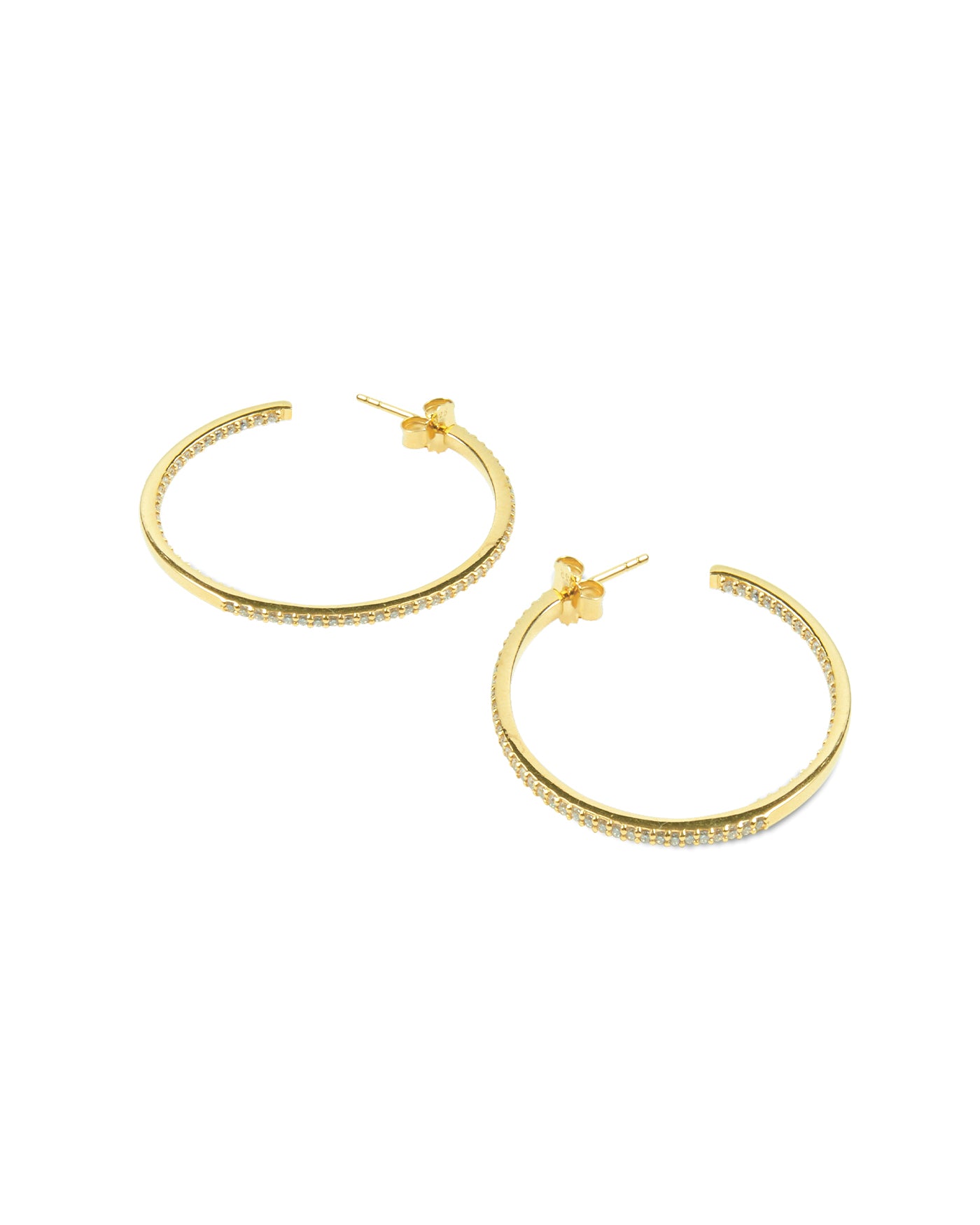 Nica Hoop Earrings White Topaz