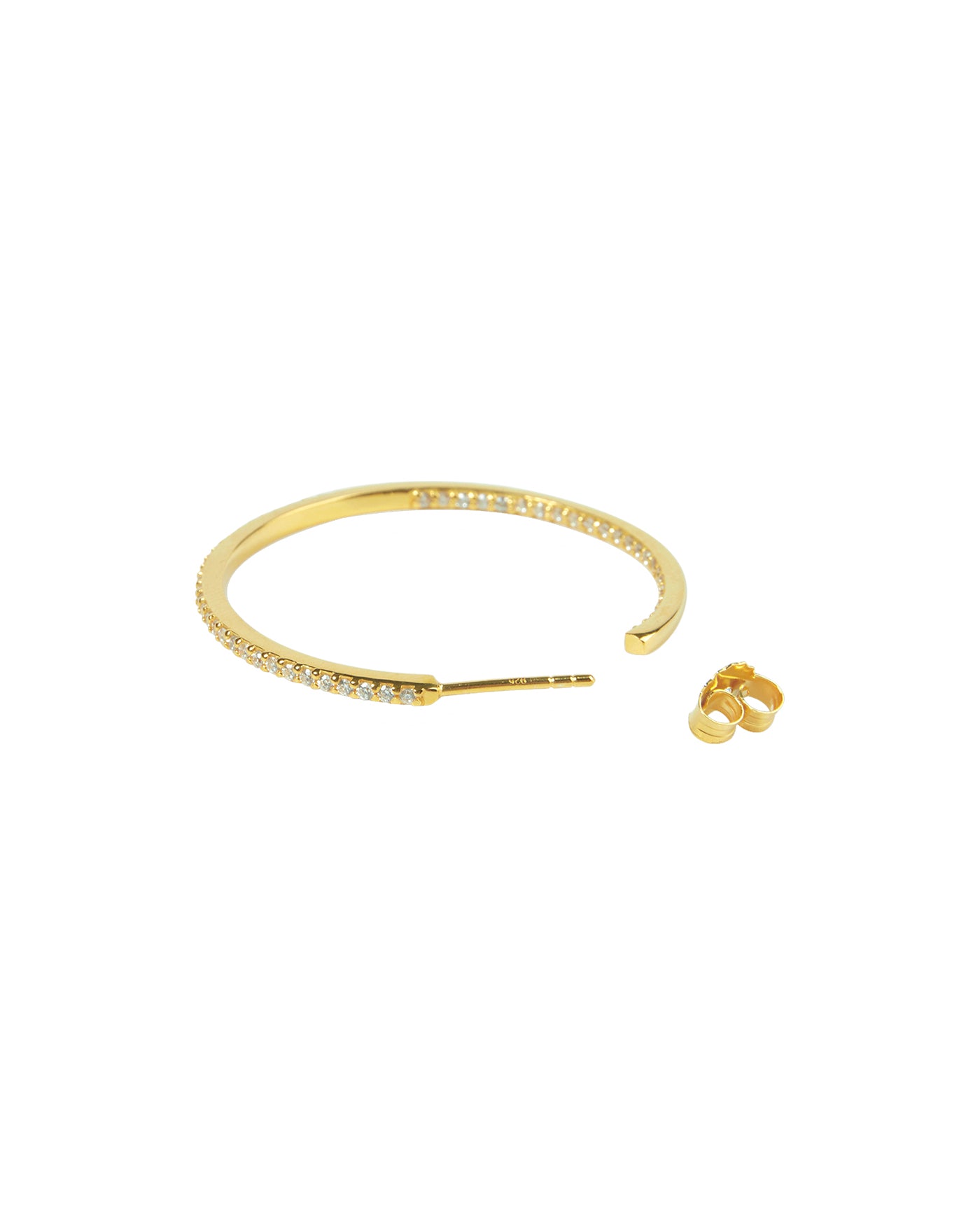 Nica Hoop Earrings White Topaz