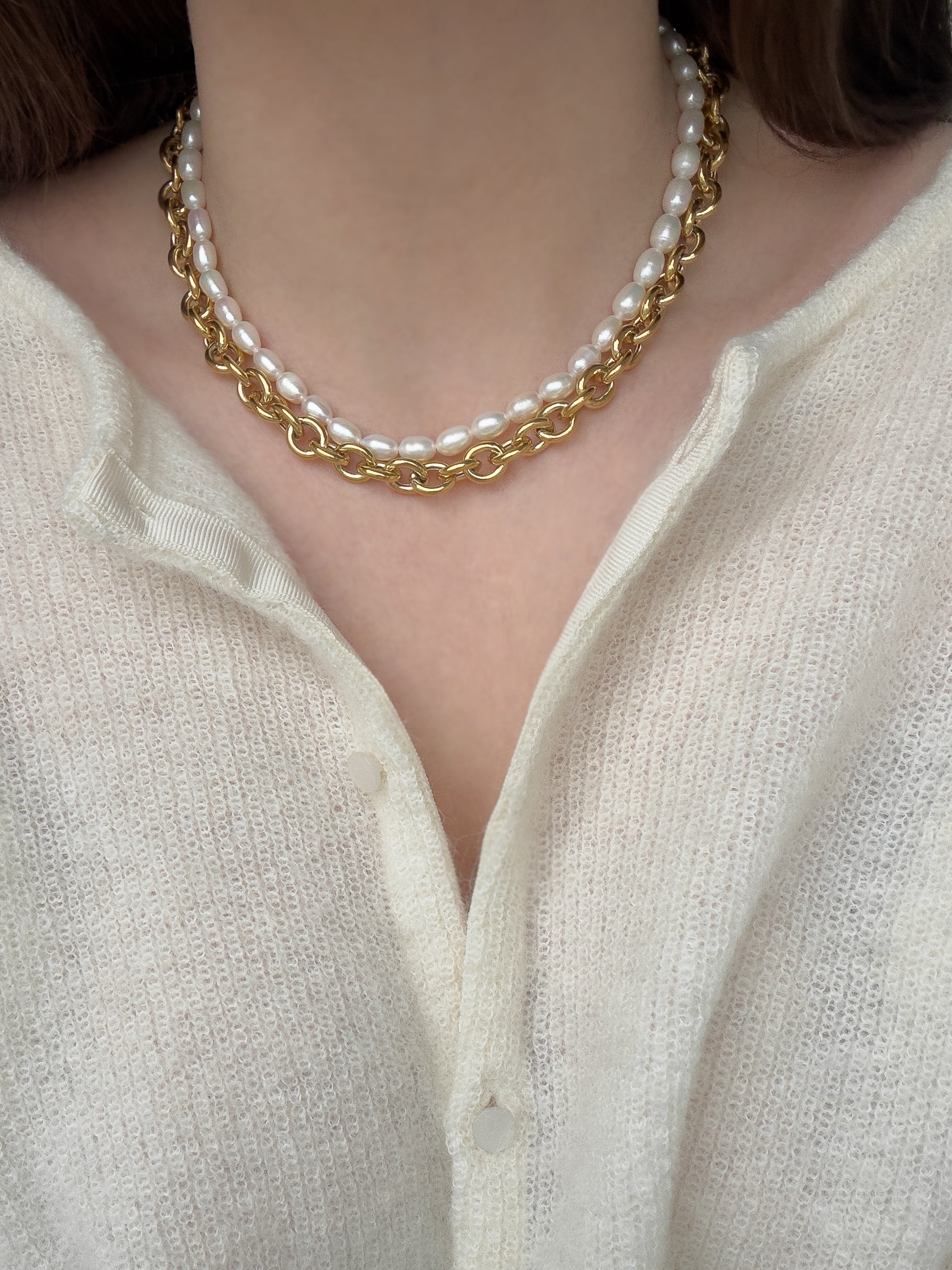 Collier ras du cou Perla Reina