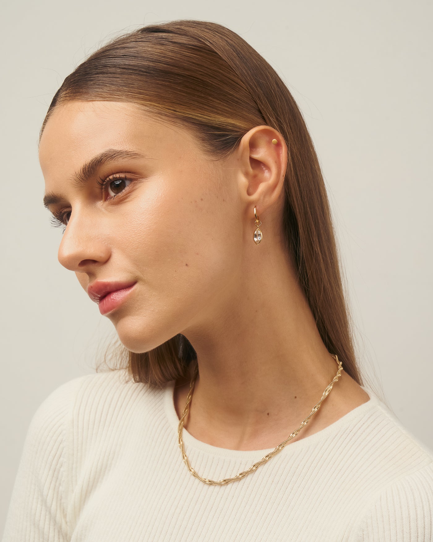Kyla earrings white topaz