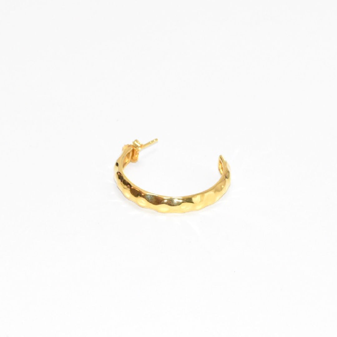 Boucles d'oreilles créoles martelées simples